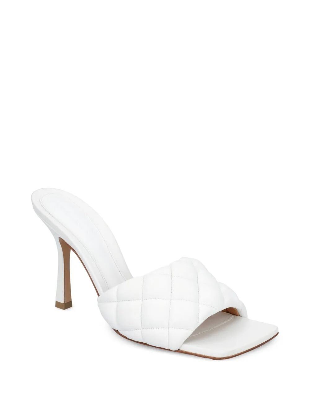 Bottega veneta padded stretch mule white 40